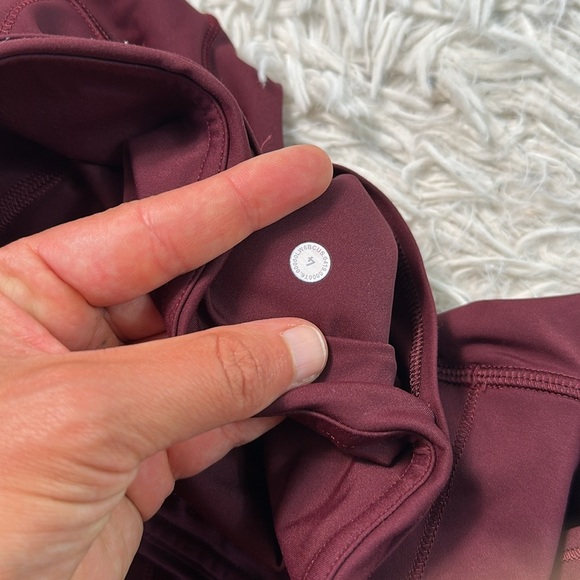 Lululemon Fast and Free Crop II 19" *Non-Reflective Cassis - Picture 4 of 6